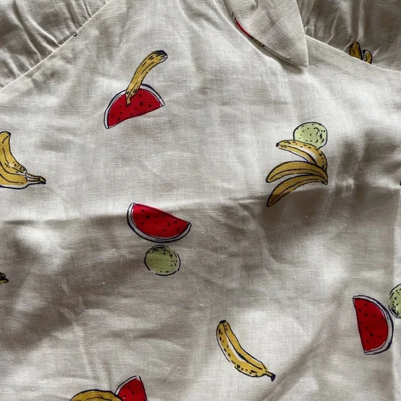 ModCloth fruit print top with tie nwt small - Picture 4 of 4